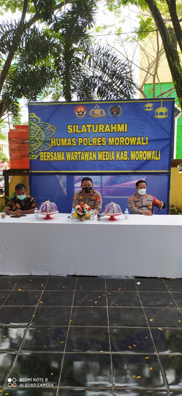 foto: Kapolres Morowali AKBP Ardi Rahananto, SE., SIK., MSi. silahturahmin bersama wartawan media Kab. Morowali