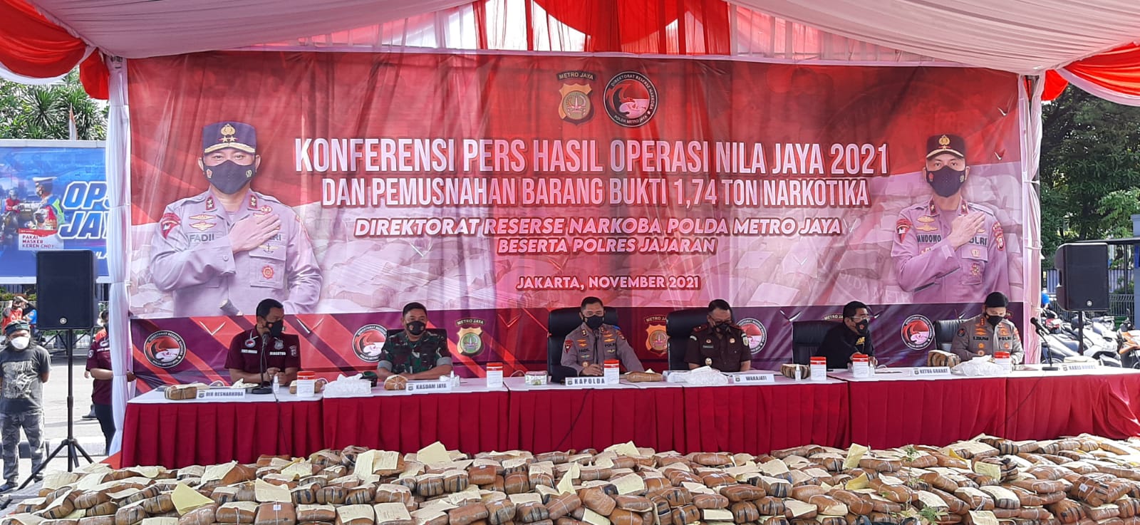 foto: Konferensi Pers Polda Metro Jaya di Lapangan Presisi Ditlantas Polda Metro Jaya