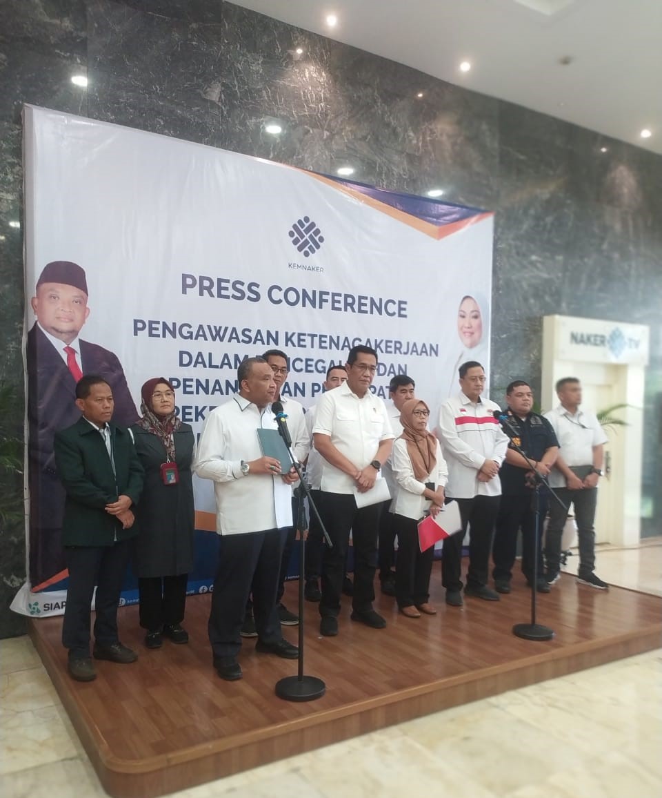 foto: Press Conference Kemnaker RI terkait PMI non prosedural